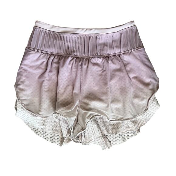 Free People Movement FP Rise With The Sun Purple Ombre Layered Mesh Shorts Sz XS - Picture 12 of 13